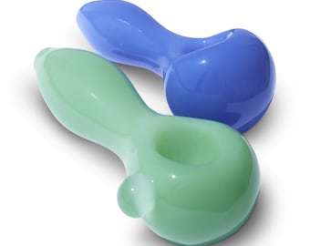 Pipa Glaspipa Skål Mjölk Blå Pipa Skål Gåva Handpipa Pipor 4,5” Unik Pipe Gåva