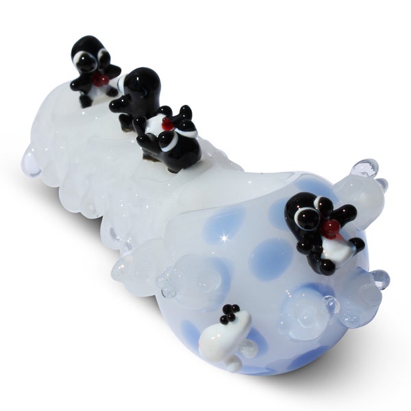 Pipe Bowl Glass Pipe Penguins Pipe Hand Pipe Penguin Pipes Hand Made Glass Pipe
