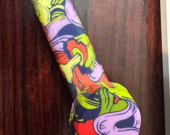 Silicone Pipe For Tobacco Silicone Bowl Pipe GLOW IN DARK Lid Pipe Silicone Monster Pipe