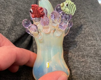 Glass Pipe Fish Pipe Ocean Pipe Coral Reef Fish Pipe Bowl Fish Coral Reef Pipe Unique Glass Pipes Bowl Pipe Bowl Pipe Glass Pipe Bowl Fish