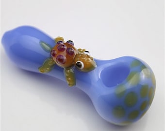 Pipe Glass Pipe Turtle Tortoise Hand Pipe Glass Pipes 4.5" Unique Pipe
