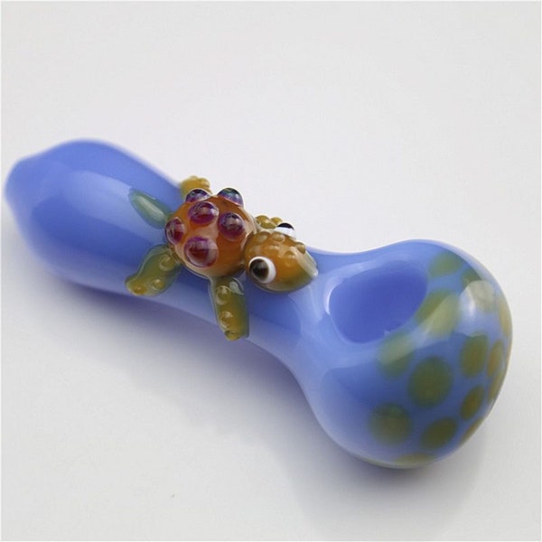 Pipe Glass Pipe Turtle Tortoise Hand Pipe Glass Pipes 4.5" Unique