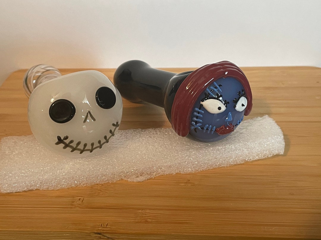 Jack Skellington Nightmare Before Christmas Glass Pipe Bowl Pipes Etsy