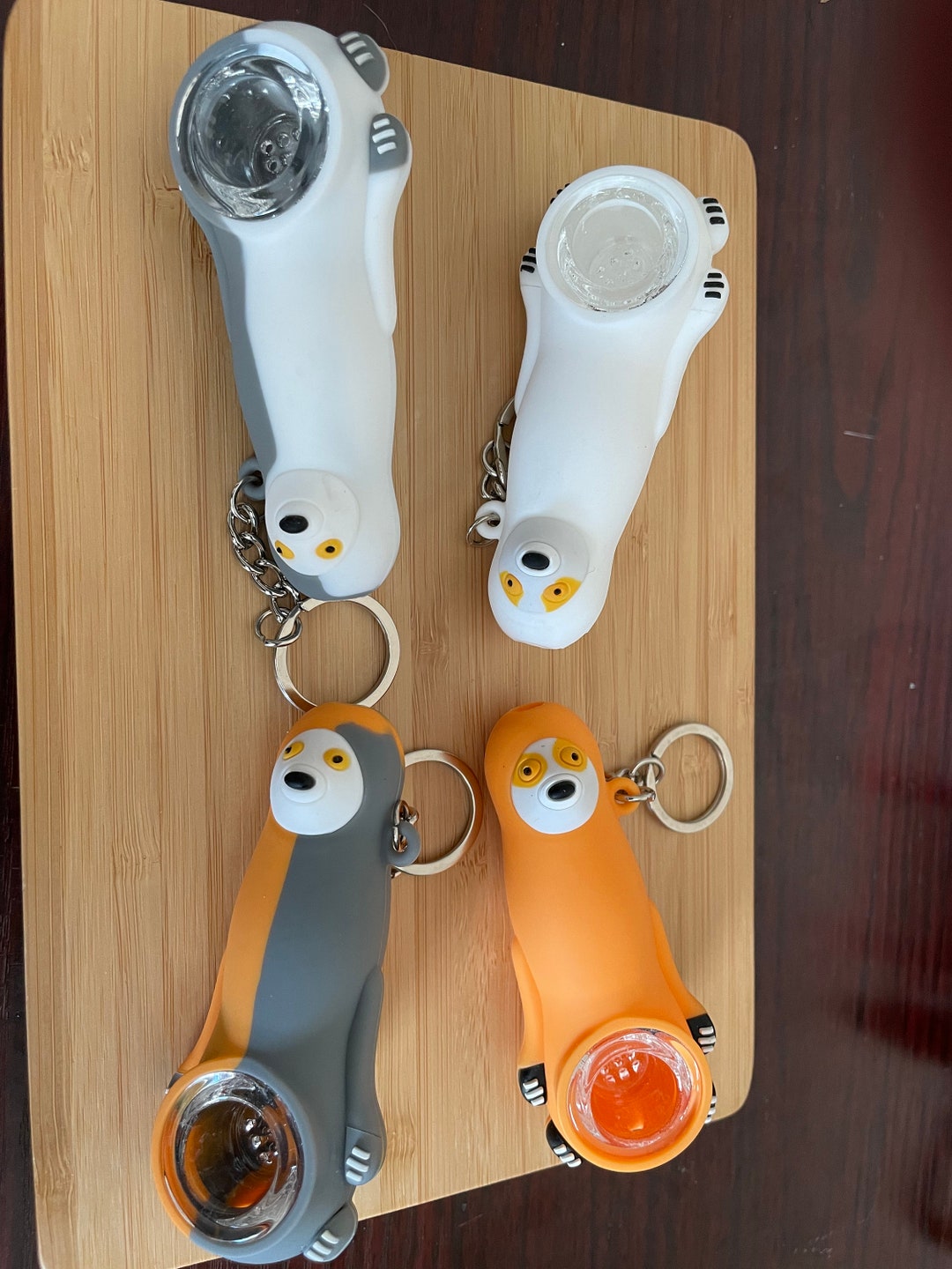 Pipe Keychain Silicone Pipe Sloth Keychain Unique Design 1x Pipe - Etsy
