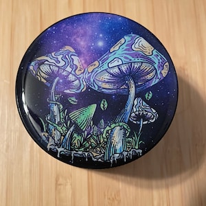 Grinder Herb Grinder Mushroom Grinder Universe Space Grinder Hippy 4 Part 2.5” x 1.75” Grinder Galaxy Star Universe Grinder Glow Stars Space