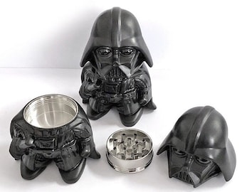 Fox Den Darth Vader Inspired 3 Piece 64Mm Zinc Alloy Herb Tobacco Grinder With P Fox Den Darth Vader Inspired 3 Piece 64Mm Zinc Alloy Herb Tobacco Grinder With P