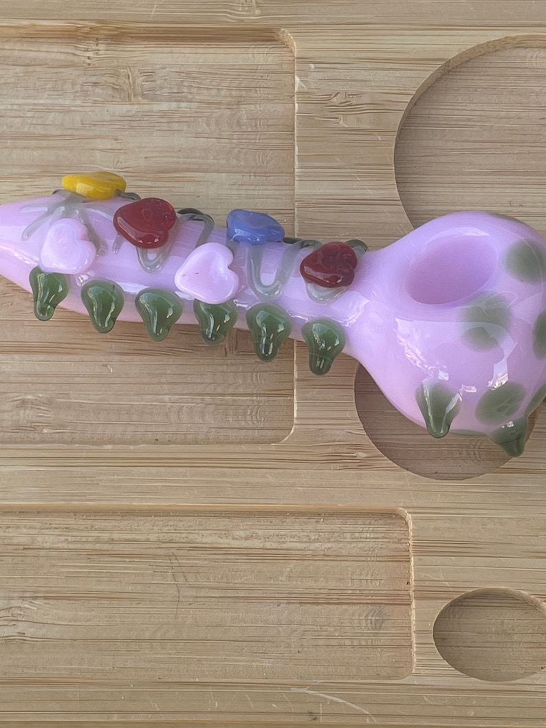 Pipe Glass Pipe Heart Pipe Glass Pipe Girly Pipe Gift for Etsy