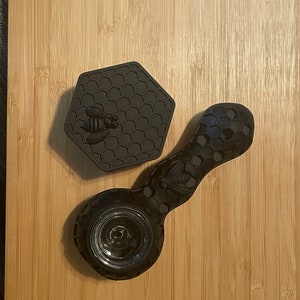 Silicone Pipe Bee Hand Pipe + Silicone Bee Container