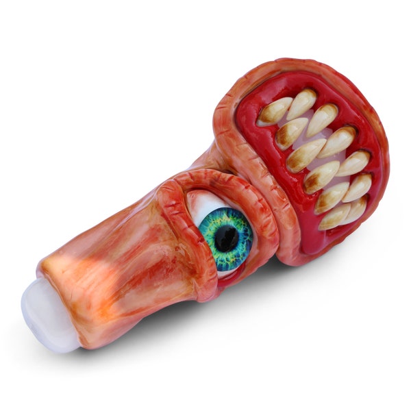 Monster Pipe 5.5" 3D Tobacco Pipe Horns Devil Pipes Halloween Scary Pipe