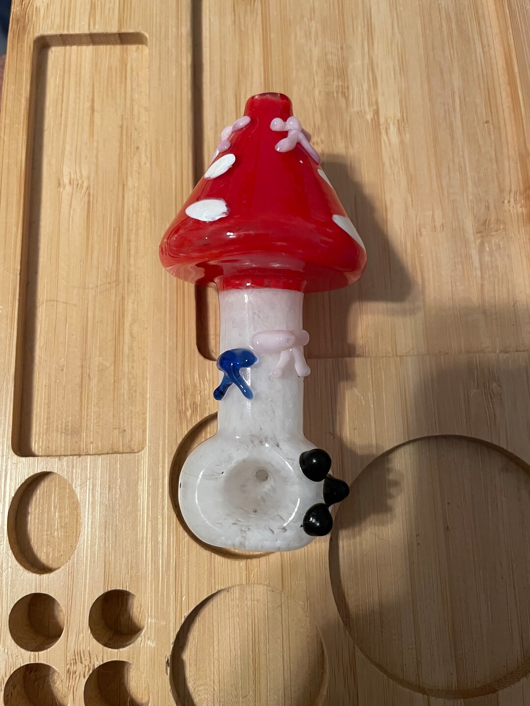 Glass Pipe Mushroom Pipe Gift Bows Red Hand Pipe Glass Mushroom Pipes