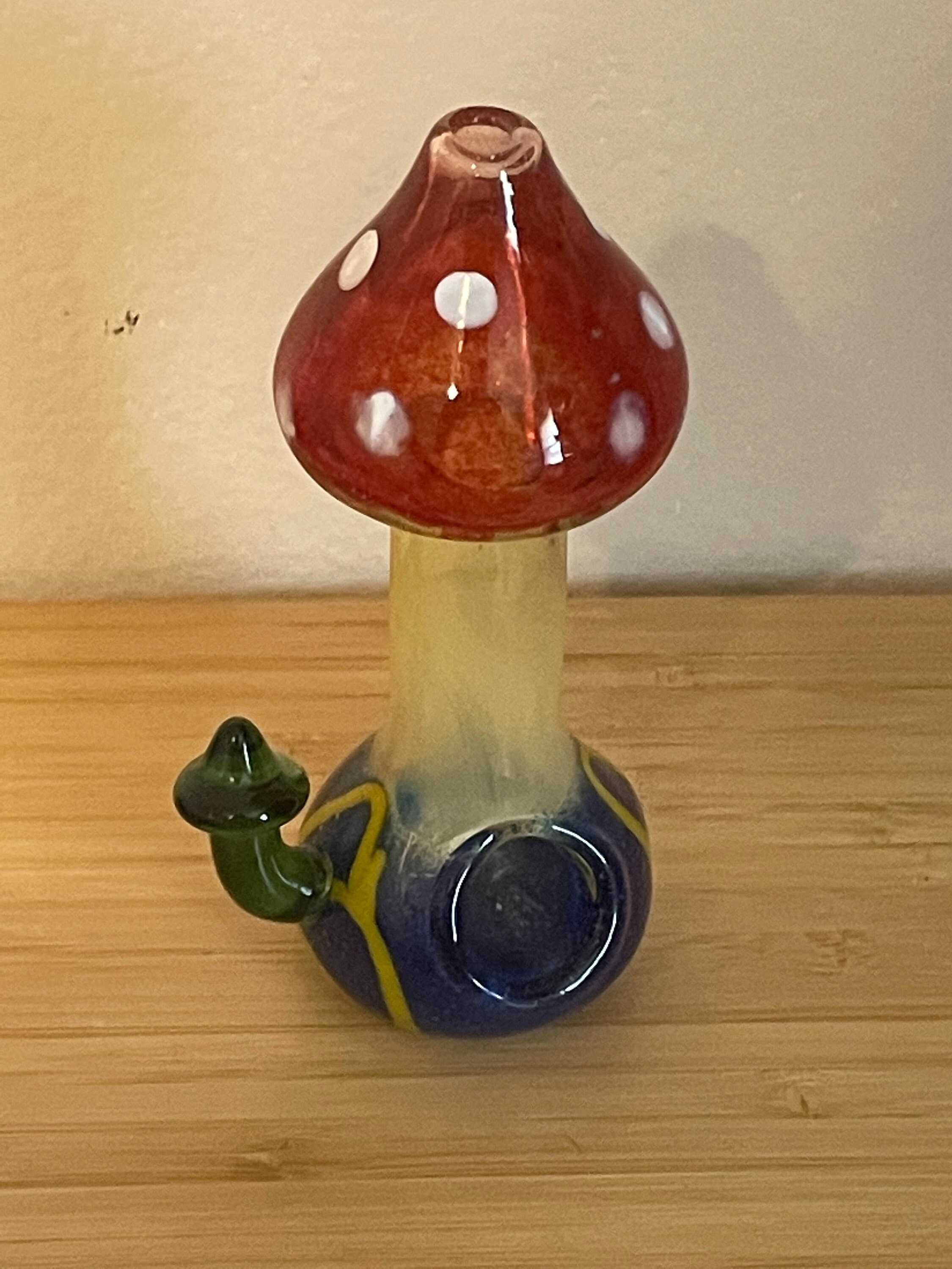 Mushroom Pipe Glass Pipes Hand Pipe Mushroom Etsy