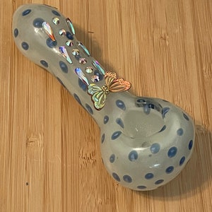 Pipe Butterfly Pipe Glass Pipe Bowl Glow In Dark Pipe For Gift Girly Pipe GLOW Girly Pipe