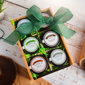 Esclusiva confezione regalo con senape - Set regalo in legno personalizzabile - 6 mostarde a tua scelta - Regali per buongustai