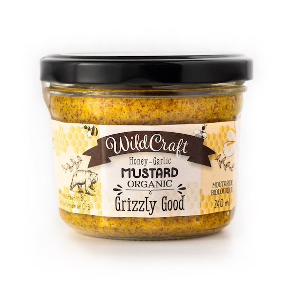 Grizzly Good Organic Mustard - Made with Honey & Garlic