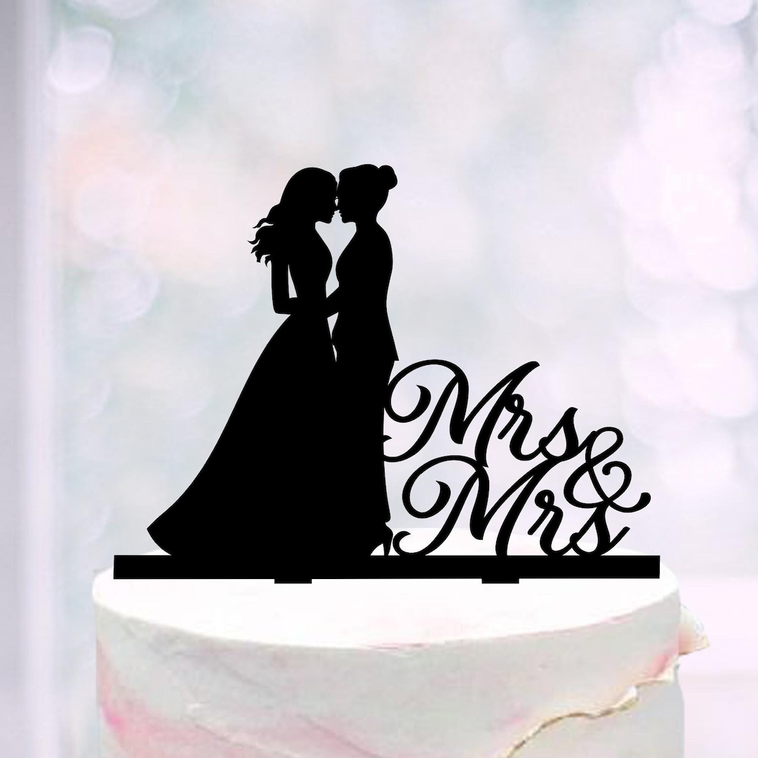 CARISPIBET Wedding Cake Topper - Two Crossed Diamond Rings With "Mr & Mrs" Acrylic Decoration, Black - View #5