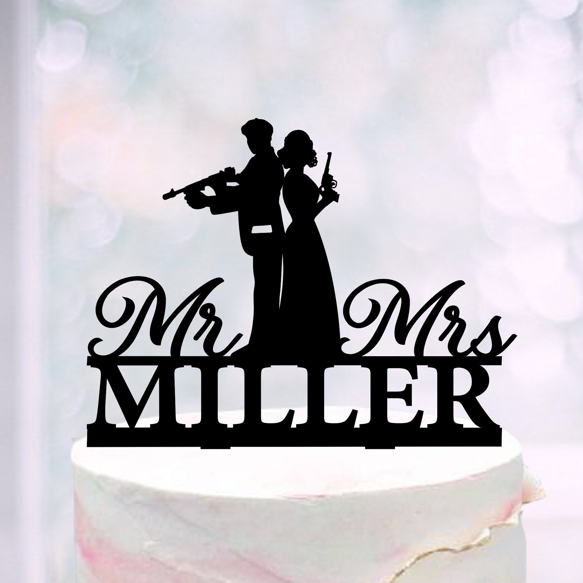 Gatsby Cake Topper, Gun Wedding Cake Toppers, Custom Gangsters Wedding  Topper, Personalized Mafia Wedding Topper, Bonnie and Clyde Topper - Etsy, image size:2000x2000