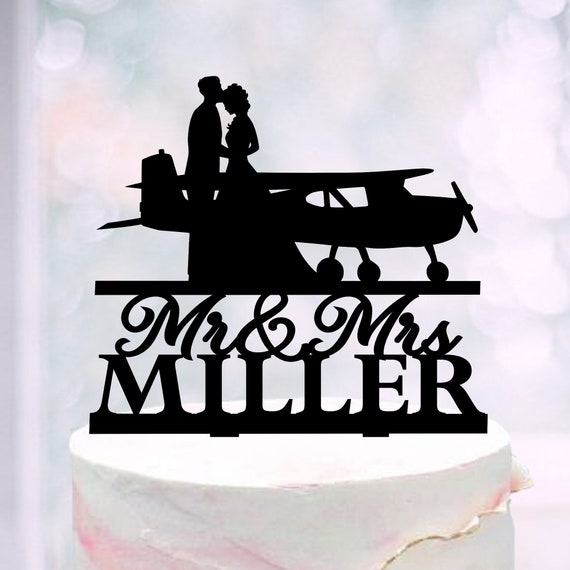 Airplane Cake Topper Plane Wedding Cake Topper Light Etsy