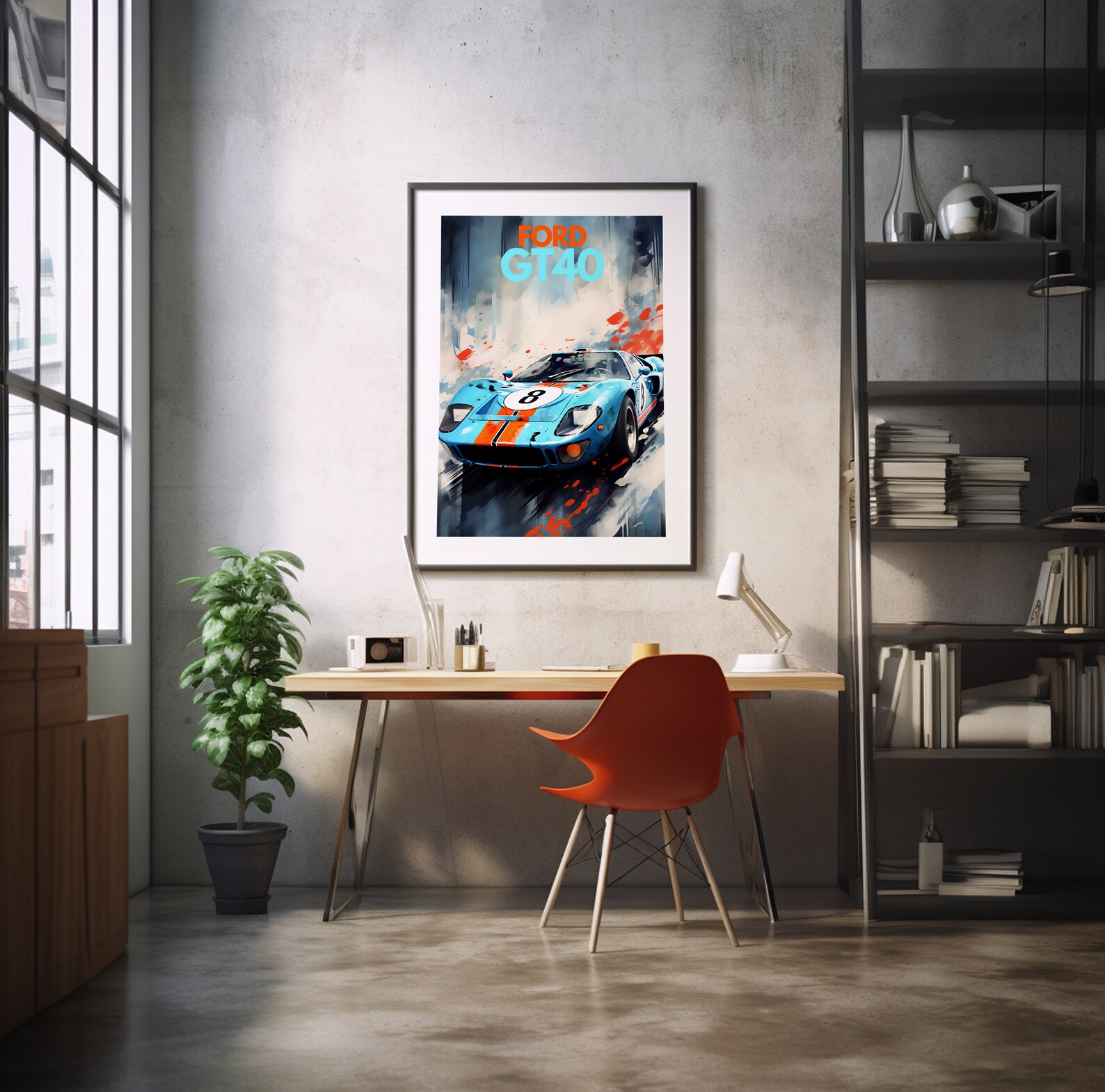 Ford GT40 Race Car Print, 1960s Le Mans Poster (digital Download) - Etsy