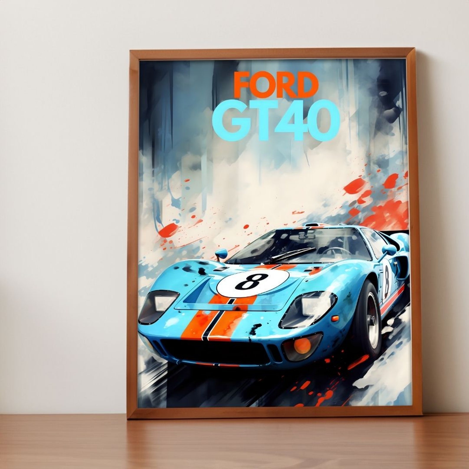 Ford GT40 Race Car Print, 1960s Le Mans Poster (digital Download) - Etsy