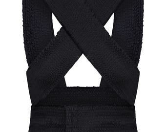 Unisex Fessel Bondage Top aus Satin