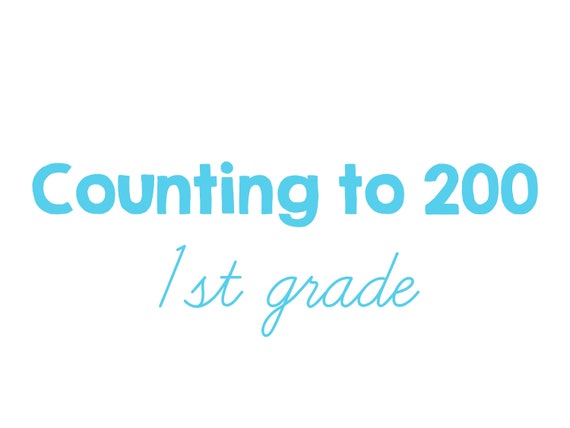 1st Grade Math Counting to 200 Chart Missing Numbers Printable | Etsy
