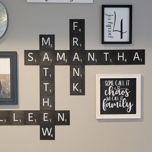 5"×5" Scrabble Tile Wall Art Letters - Handmade/Customizable - price per tile - Large scrabble tiles, scrabble letters, wall art, farmhouse