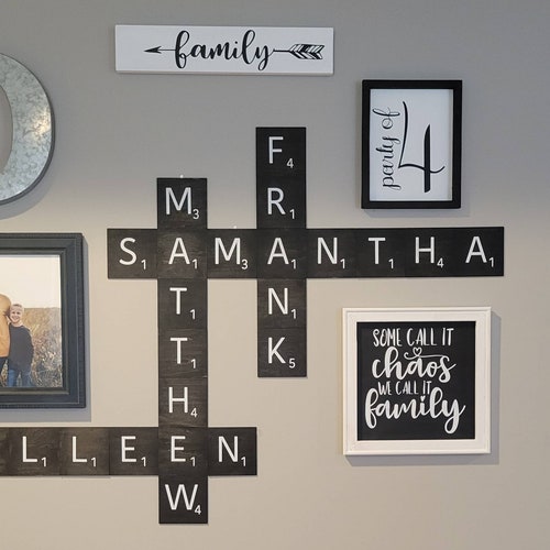 Custom Scrabble Wall Art Tiles Etsy