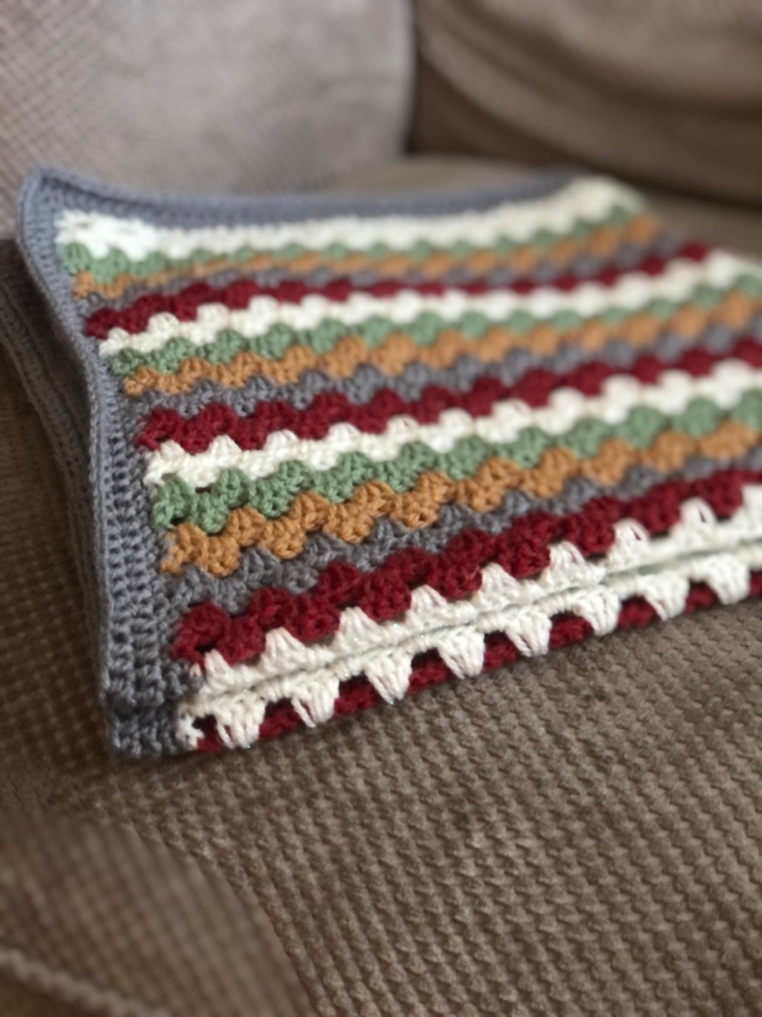 Crochet Babys Blanket Knitted Blanket Cellular Blanket Etsy UK