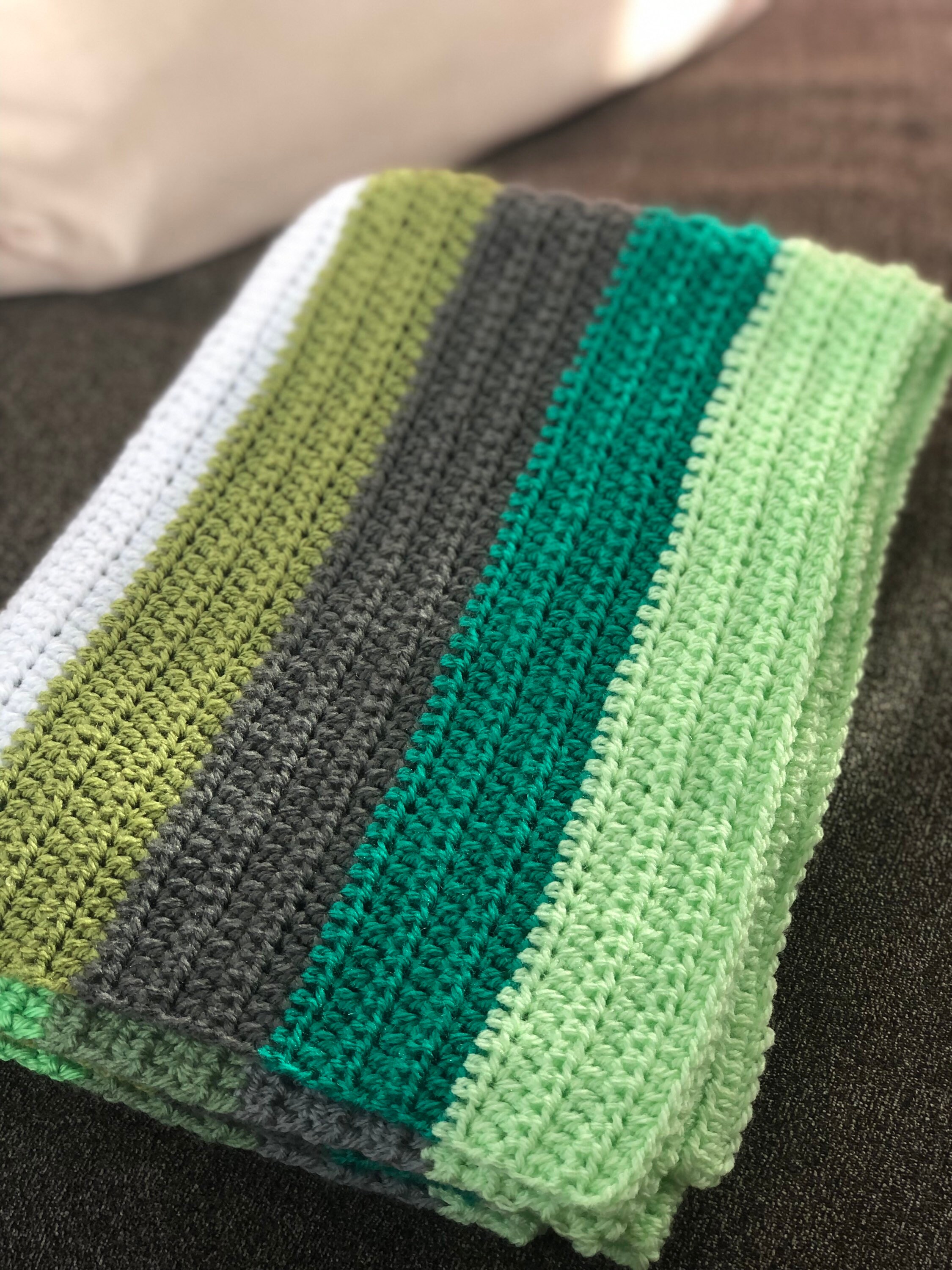 Extra Long Crochet Baby Blanket. Handmade Baby Blanket. Etsy