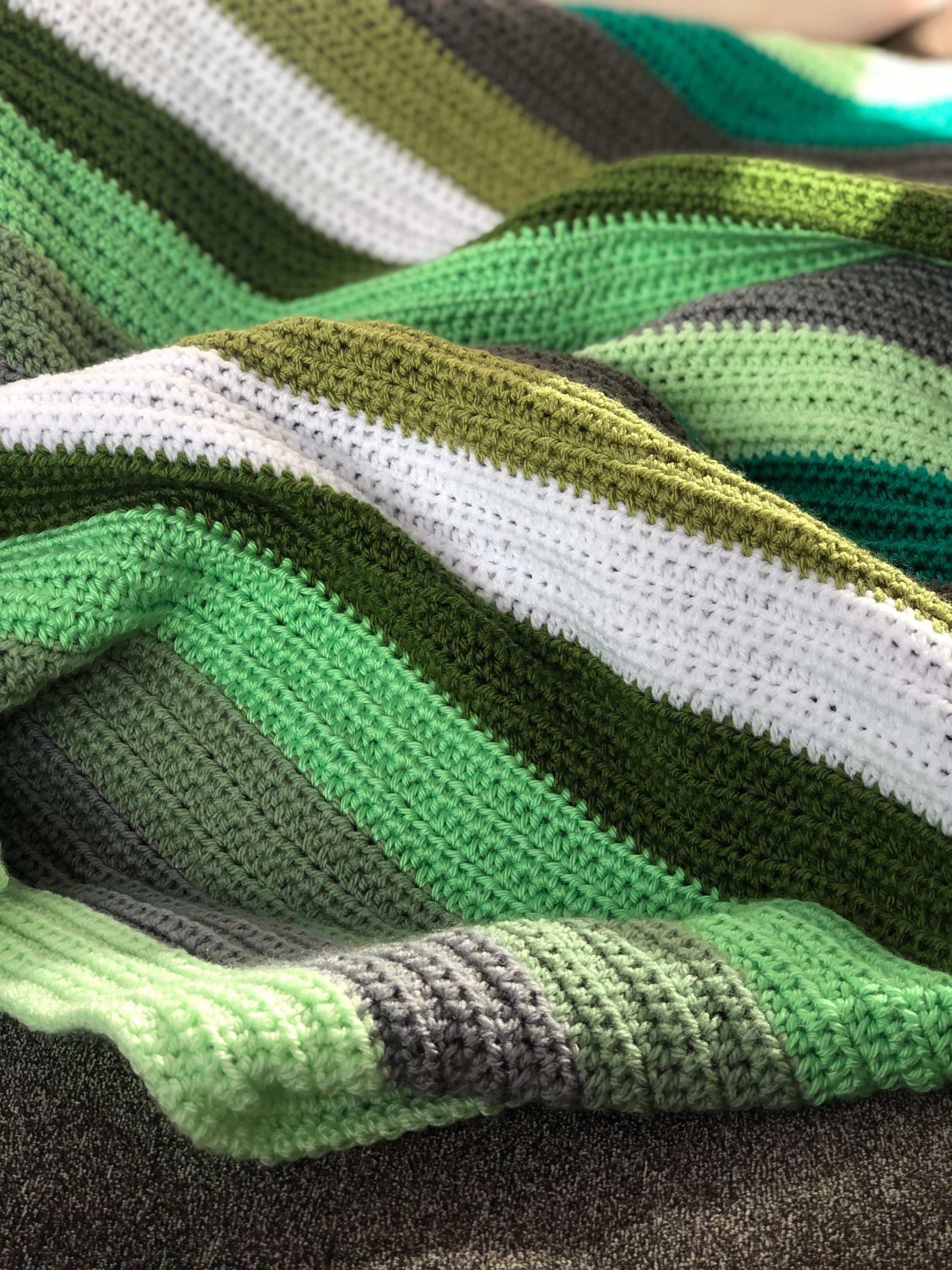 Extra Long Crochet Baby Blanket. Handmade Baby Blanket. Etsy