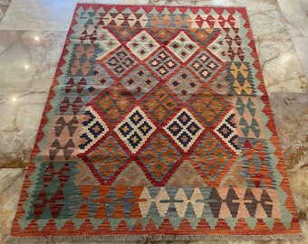 100/% wool Afghan Kilim Rug Premium Handmade Afghan Kilim Runner 296x83 CM