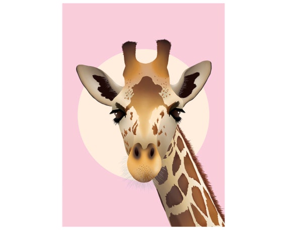 Blank inside Giraffe Greetings Card Foiled