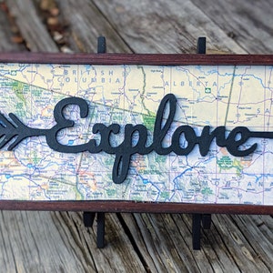 Wooden Map Sign - Etsy