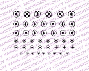 1:12 Galactic Republic Logo Waterslide Decals for Black Series 6inch and 3.75inch