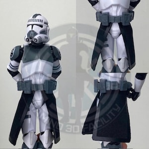 Soldado ARC negro y kama negro a escala 1:12 para soldados clon de la serie Black de 6 pulgadas