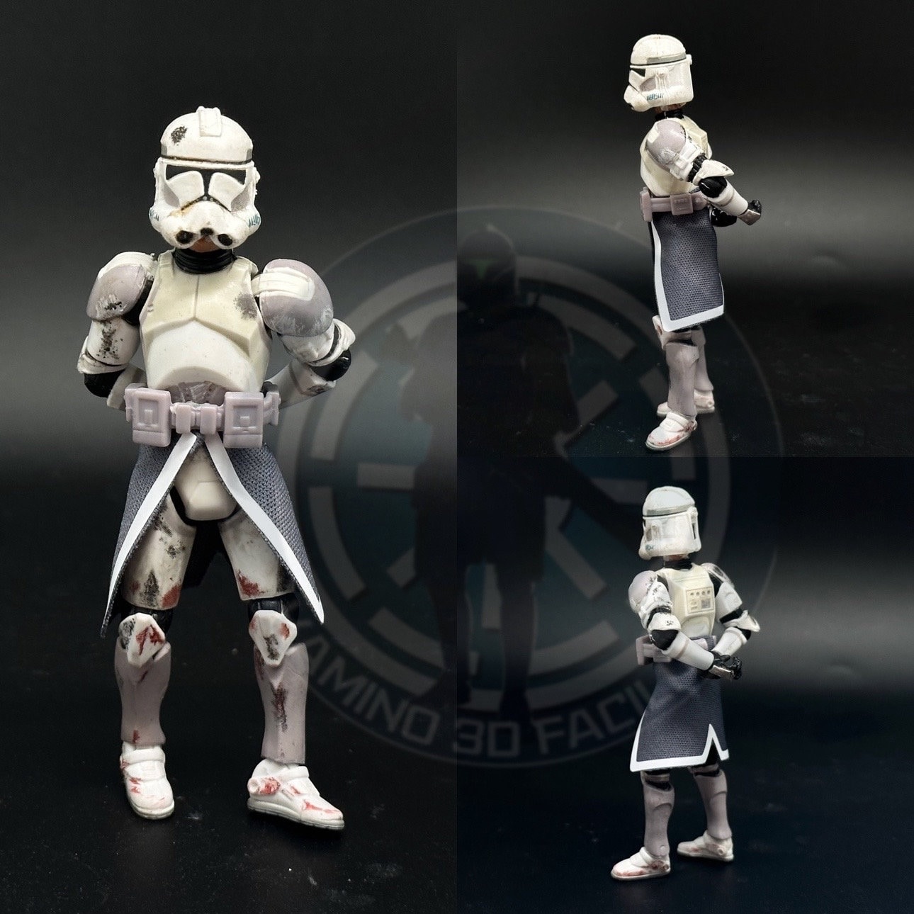 Custom Kama 1:18 Custom Realistic Grey and White Kama for Clone Trooper 3.75 Inches ...
