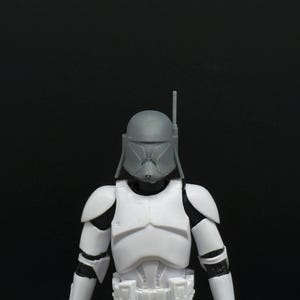 Fas 1 Commander Bacara Clone Trooper hjälm i skala 1/12 för anpassad Black Series 15 cm