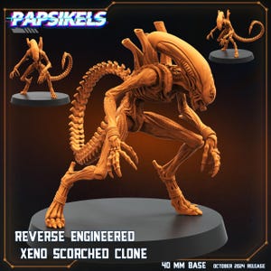 Omvänd konstruerad Xeno Scorched klonminiatyr 28 mm 32 mm 40 mm - Papsikels