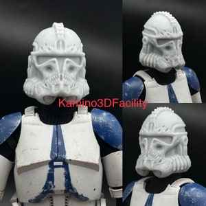 Casque crâne de soldat de clone 1: 6 HT Phase 2 pour Figure personnalisée de 12 pouces