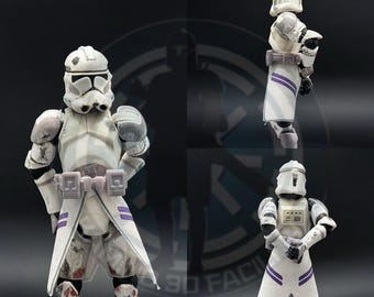 Soldado clon Kama del 187.º ARC realista y personalizado a escala 1:18, de 3,75 pulgadas.