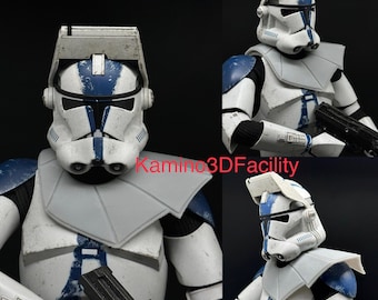 Hombrera Jet del Comandante Clone Trooper HT a escala 1:6 para figura personalizada de 12"