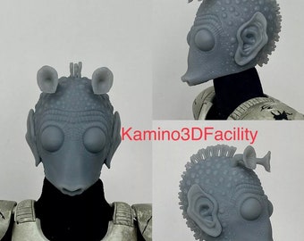 1:6 SS/HT Greedo huvudskulptur för specialbyggd 30 cm figur
