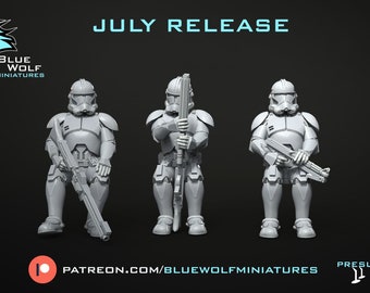 Miniaturas Blue Wolf: Clones sentados