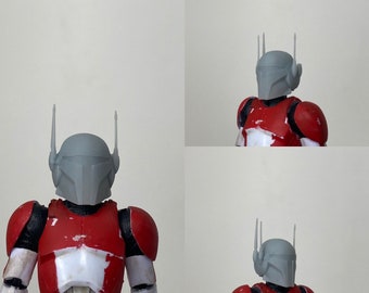Casco Mandalorian PreVizsla para Black Series de 6 pulgadas (escala 1:12)