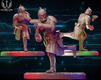 Clone Commander Miniature 35mm Legion 40mm Shatterpoint 75mm Display - WarBlade Studio