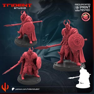 Realm Guard v2 Miniatyr 32 mm 40 mm MCP Skala 75 mm Display - Trident Studio