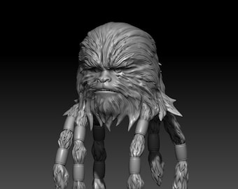 1:12 Black Krrsantan Head Sculpt For Black Series 6inch