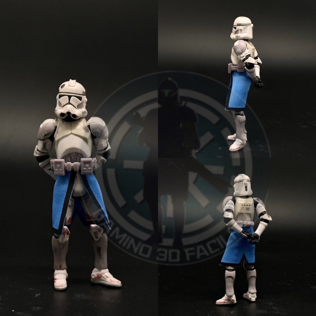 Custom Kama 1:18 Custom Realistic Light Blue and Black Kama for Clone Trooper 3.75 ...
