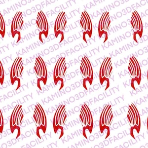 Puede incluir: Una hoja de 18 calcomanías de vinilo rojo y blanco con un diseño de ala estilizado. Las calcomanías son perfectas para agregar un toque único a cualquier proyecto.