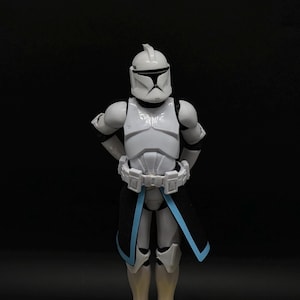 Arc Trooper 1/12 Skala Svart och Ljusblå Kama För Clone Trooper Black Series 6 tum